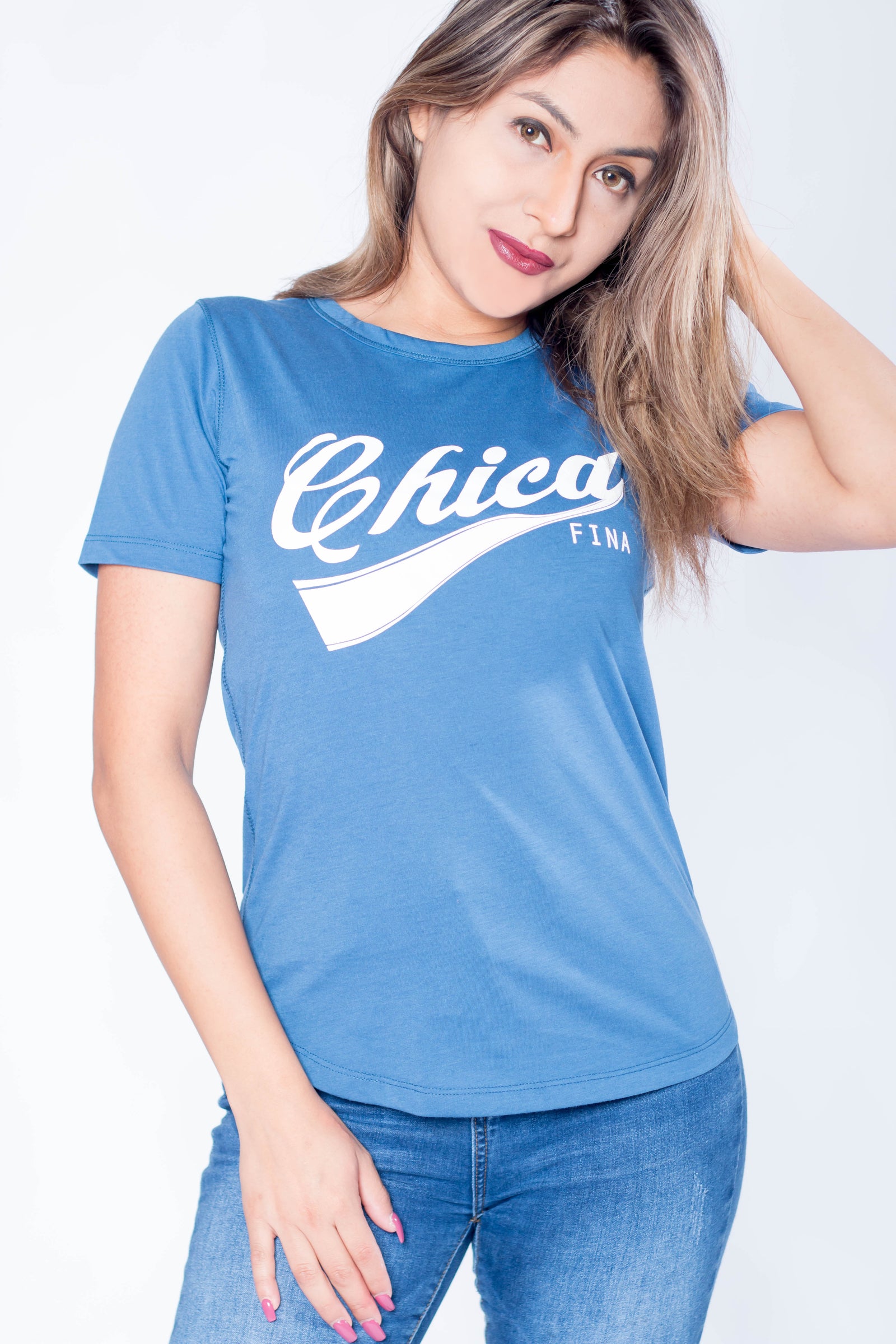 Blue Print Crew Neck T-Shirt