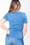 Blue Print Crew Neck T-Shirt